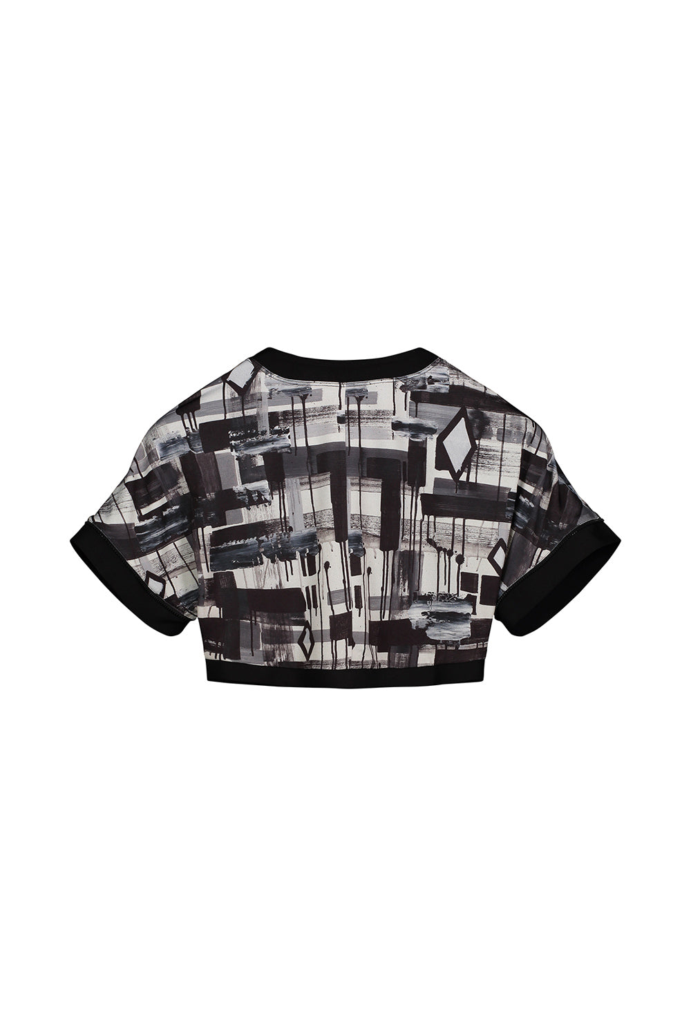 back of patterned crop top