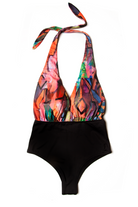 colorful one piece swimsuit