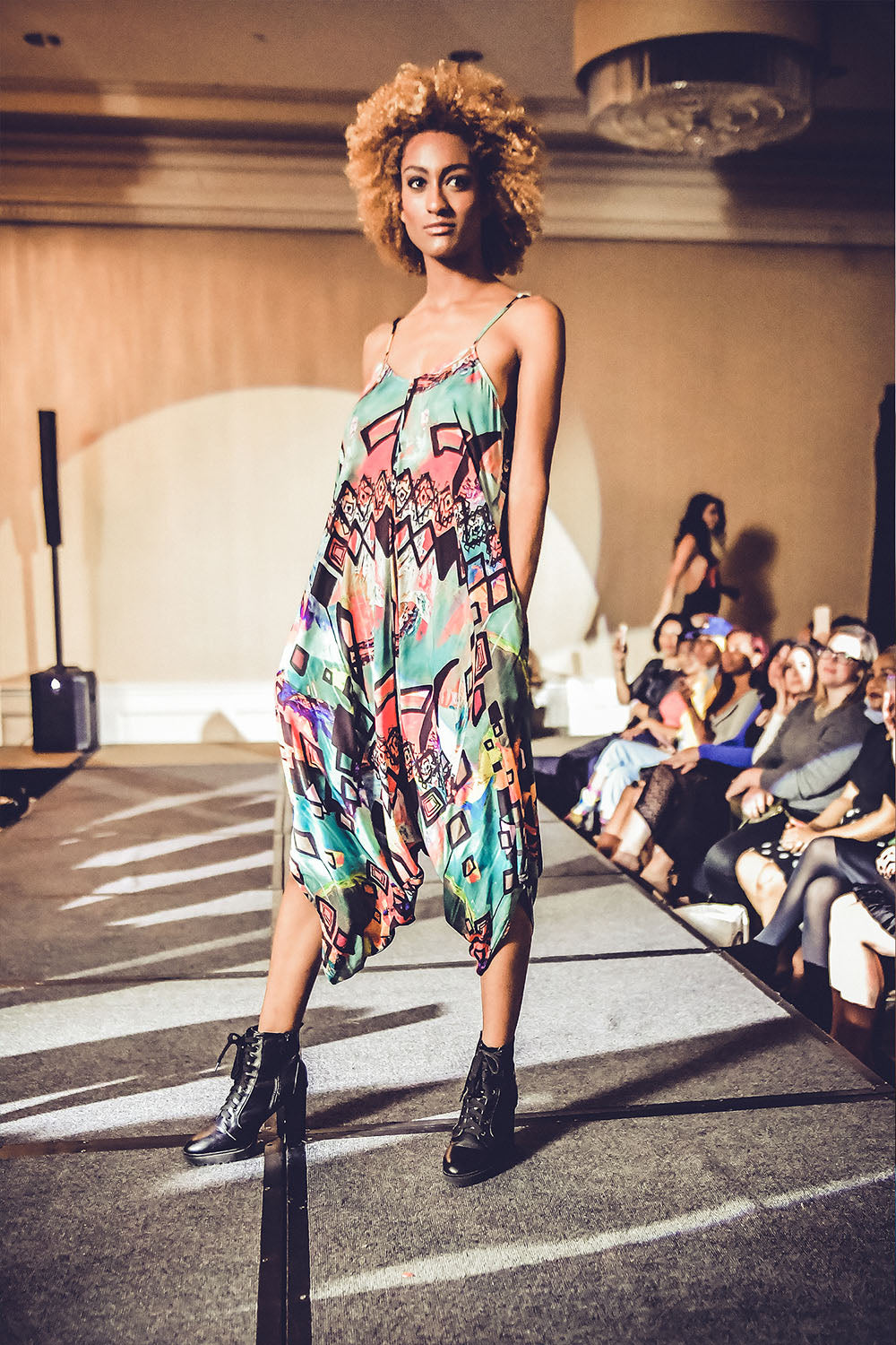 patterned jumpsuit fashion runway