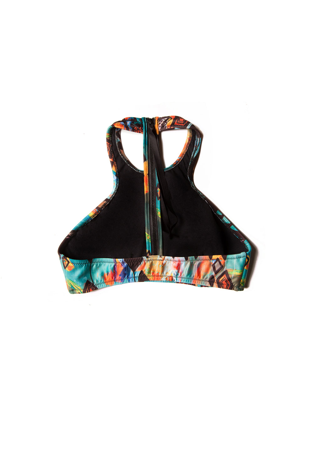 back of patterned halter top