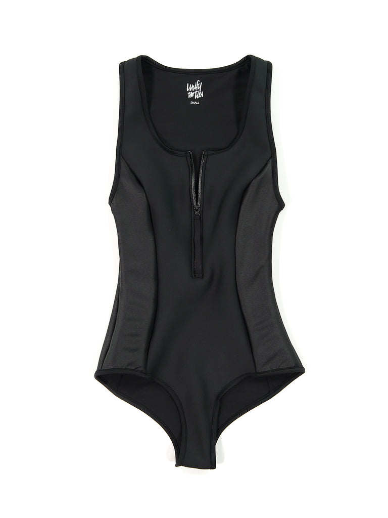 one piece swimsuit with zipper