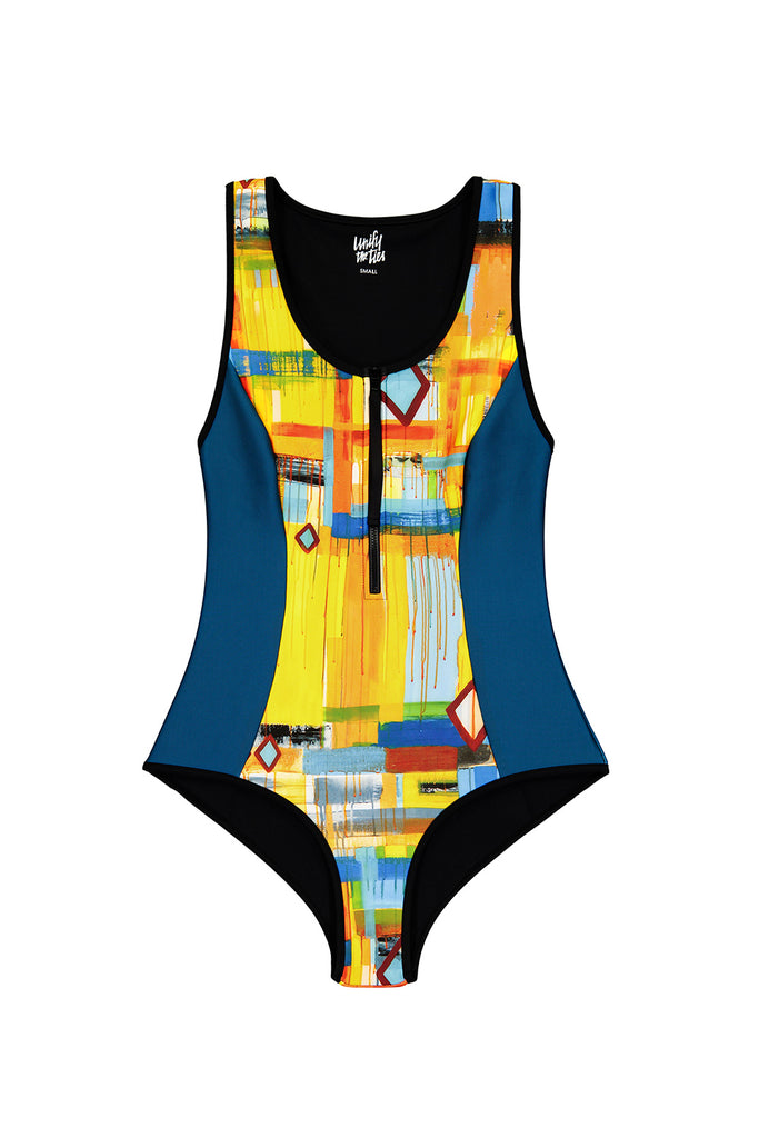 one piece swimsuit with zipper