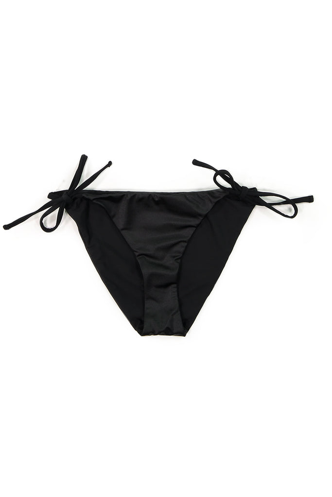 black bikini bottoms with strings