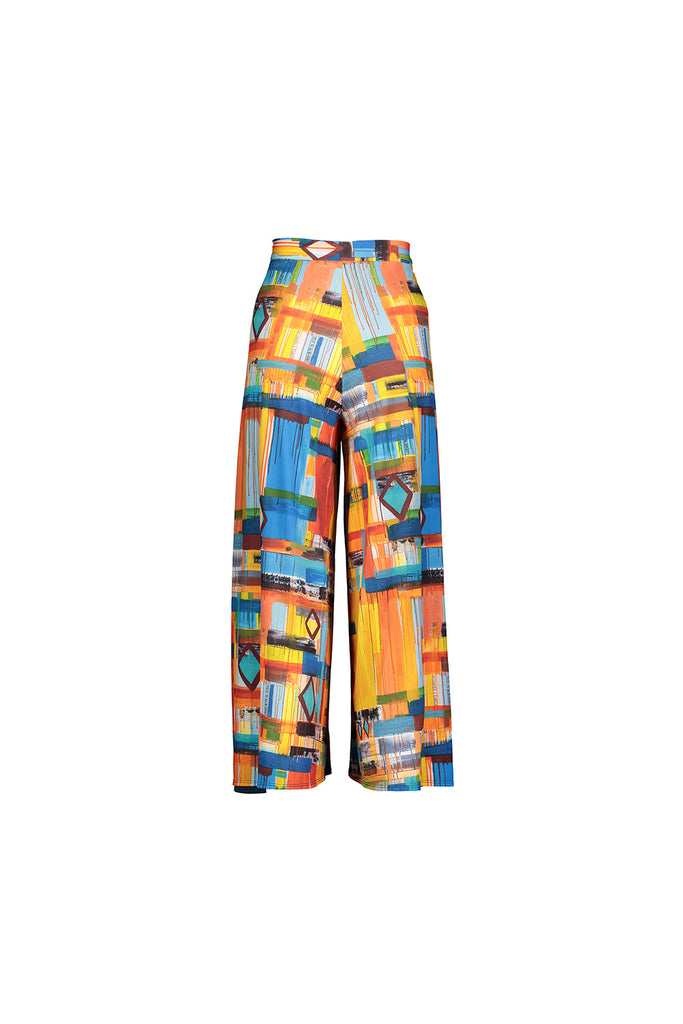 patterned colorful wrap pant