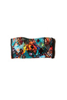 colorful patterned tube top front