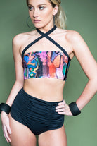 woman wearing tube top with straps