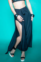 woman wearing black wrap pant 