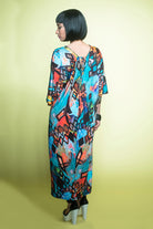 back of patterned kaftan